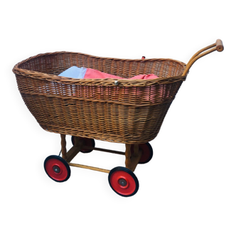 Vintage wicker pram