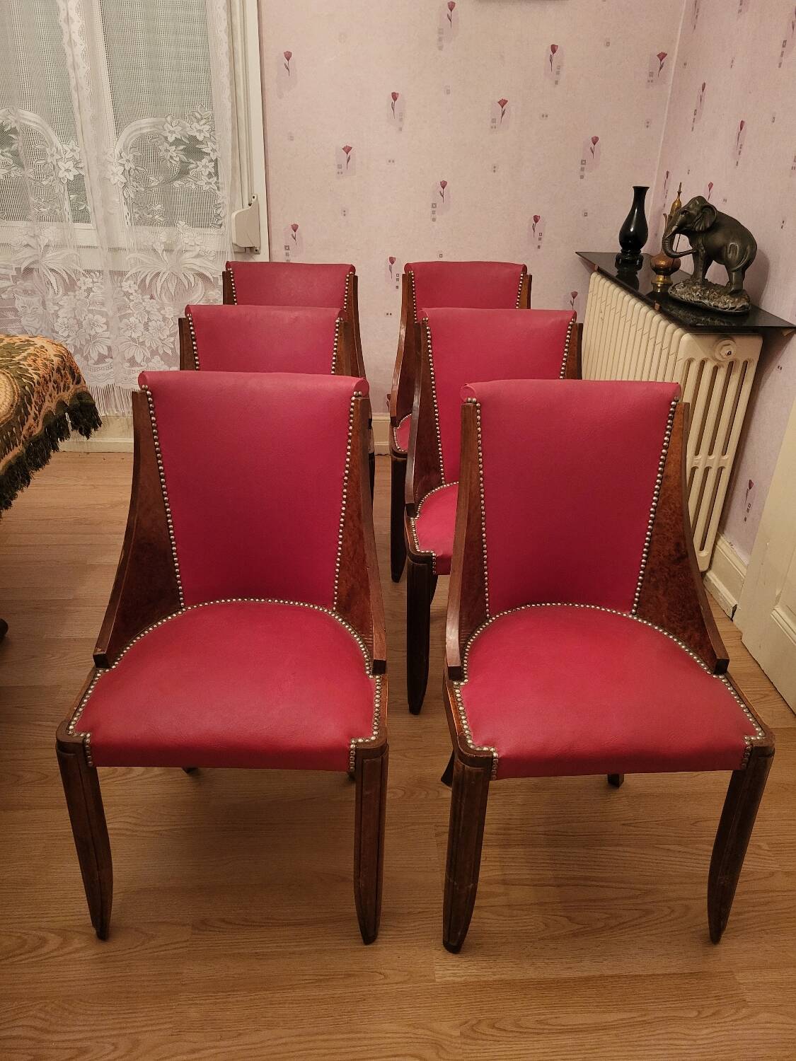 Set of 6 Art Deco chairs