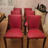 Set of 6 Art Deco chairs