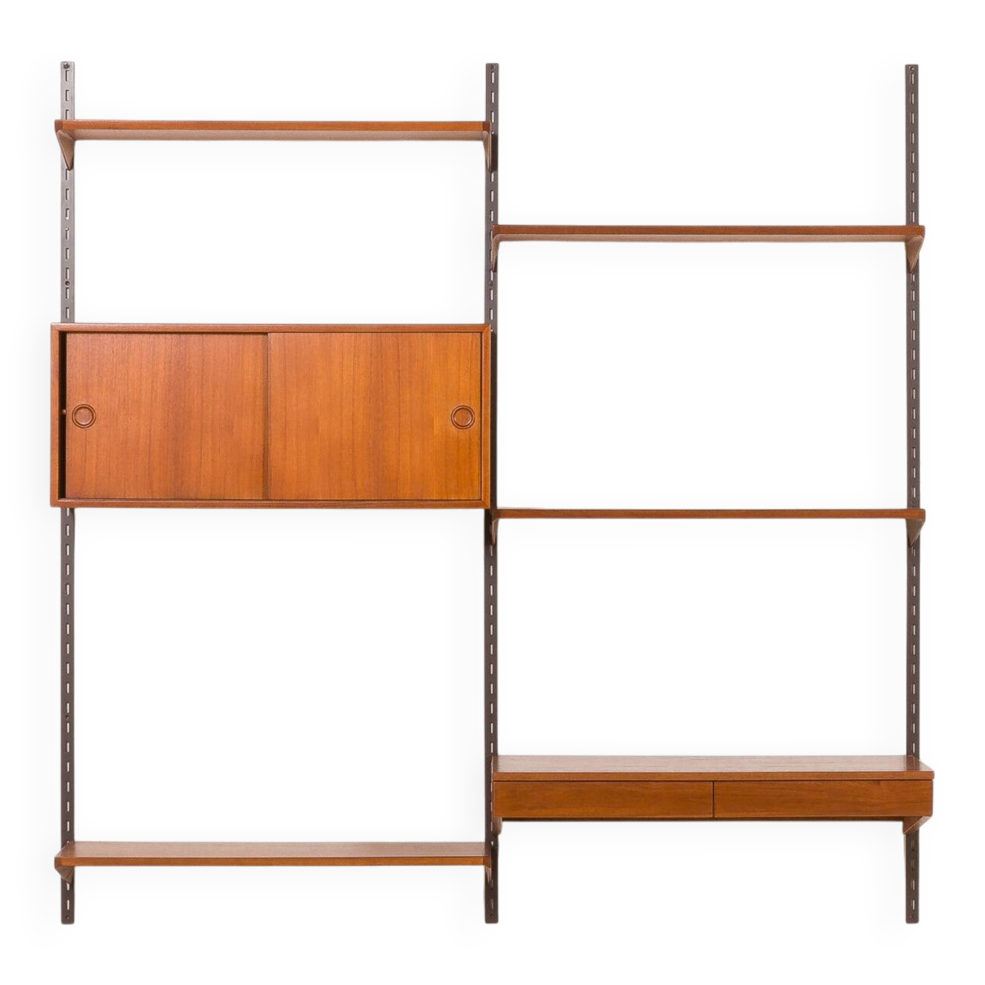 Kai Kristiansen teak wall unit with a desk, FM Mobler 1960s