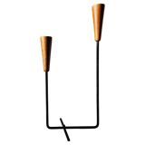 Rare teak and metal candle holder from the mid-century, Denmark, 1960s