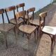 Series of 6 vintage restaurant bistro chairs - 1950s