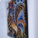 handmade "Aurore" rooster tapestry from the 1970s