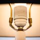 Lampe de table en céramique italienne Bitossi noir blanc grande