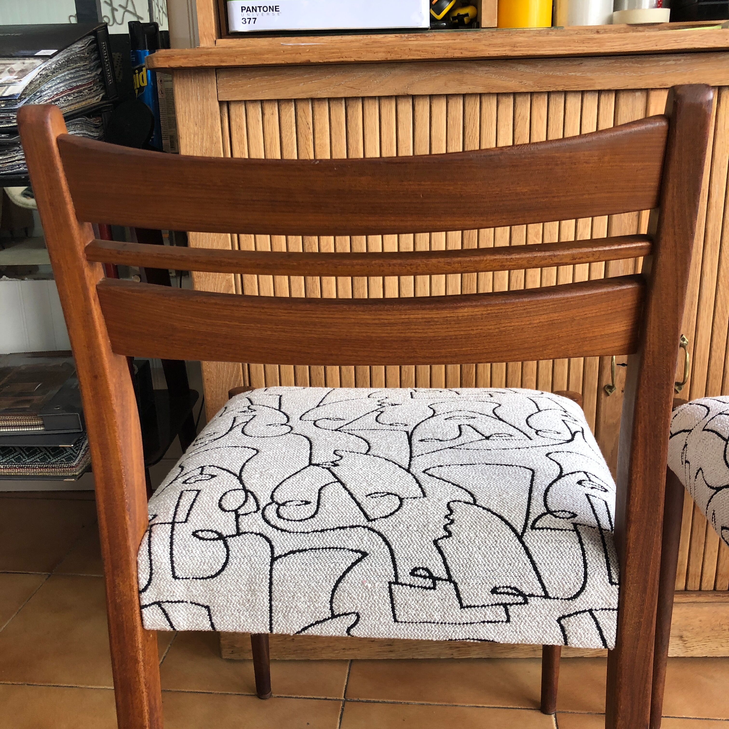 Pair of renovated 60s vintage chairs