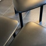 Ensemble de 4 chaises post-modernes brutalistes