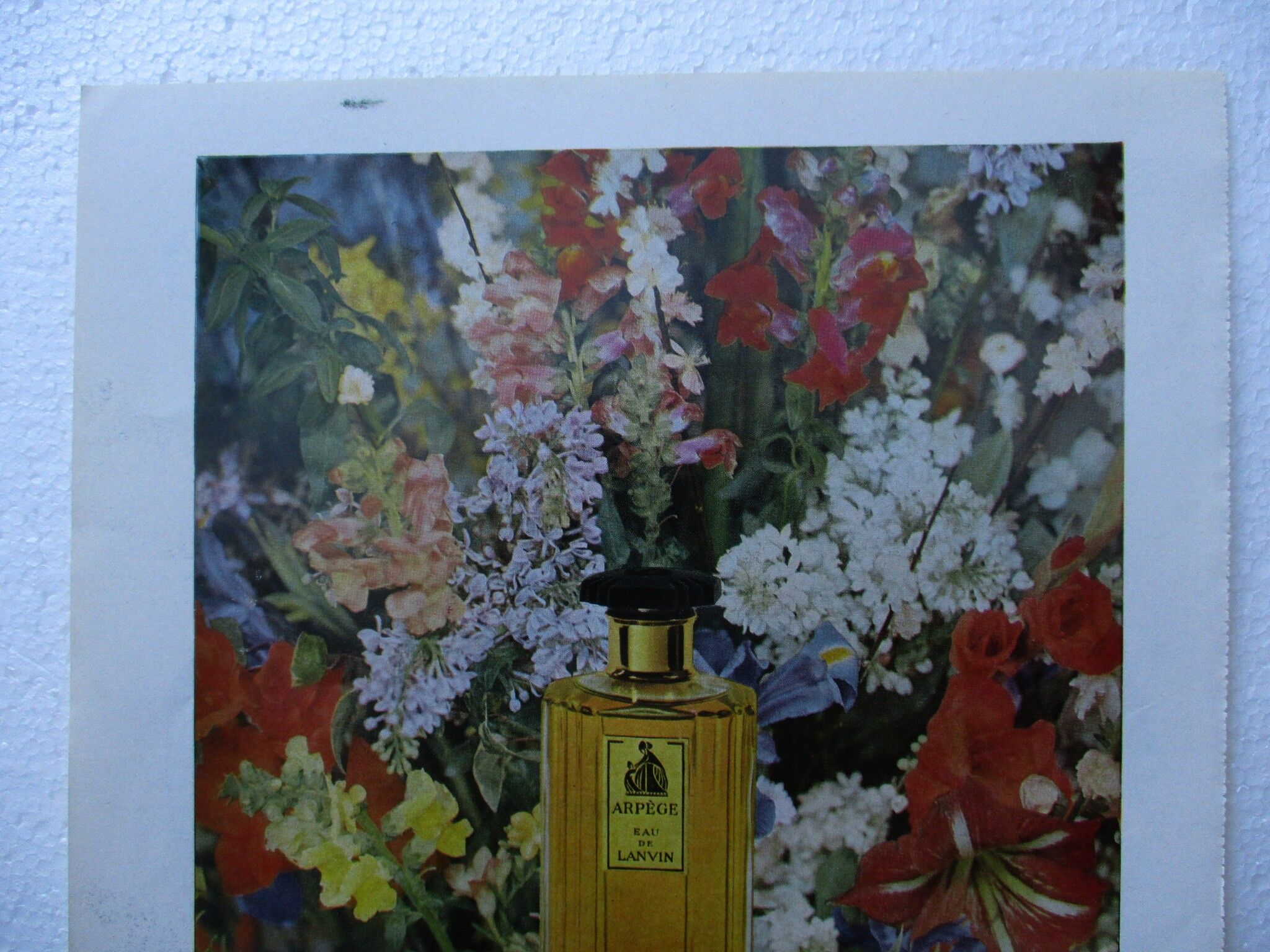 Old advertising lanvin scented waters, 50s