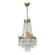 Vintage three-tiered balloon chandelier, glass pendants. 1970s.