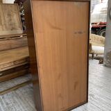Mahey bookcase in elm and XXL brass