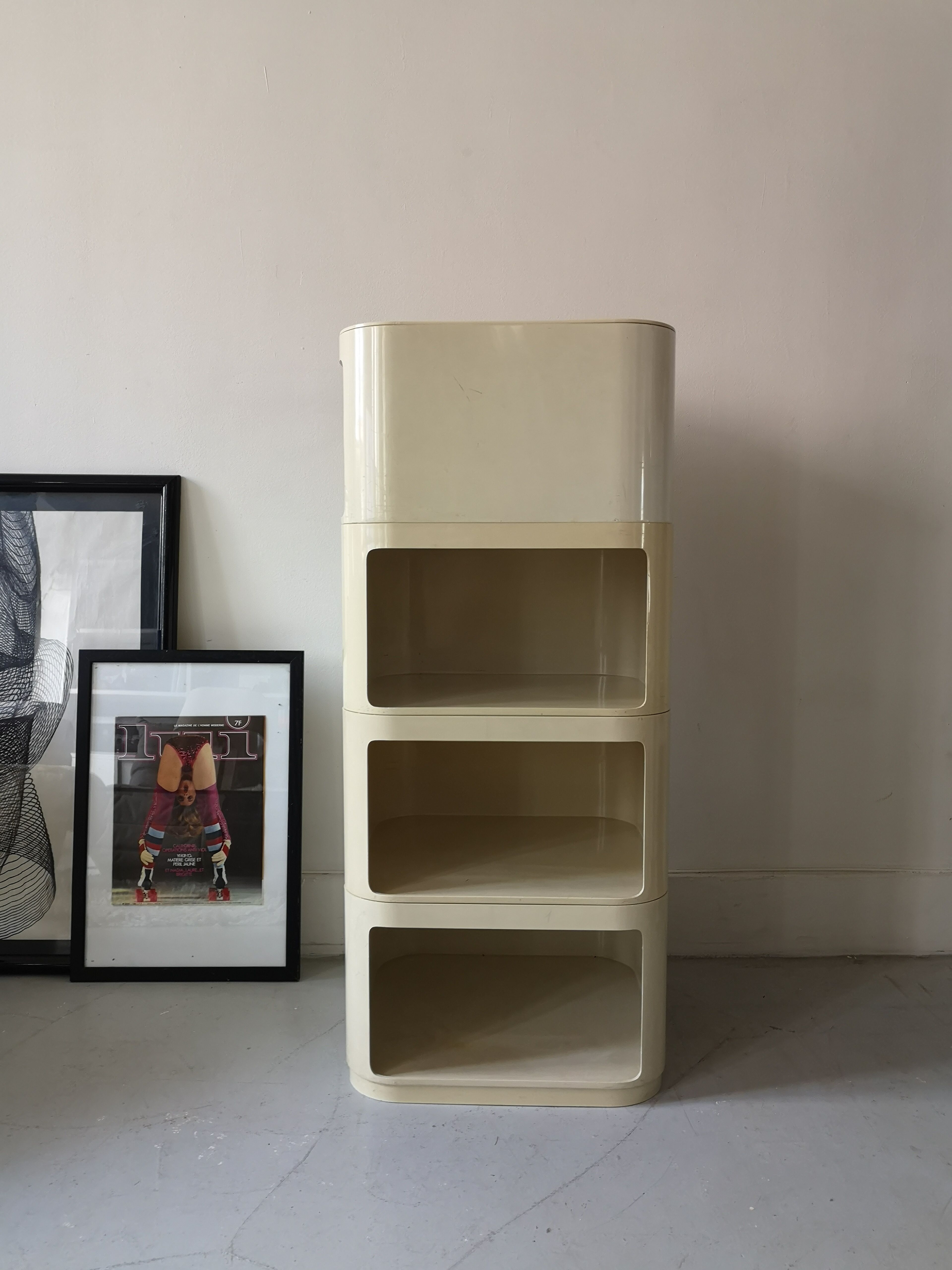 4 blocs Kartell by Anna Castelli, made in italy, 1970