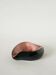 Ceramic catchall, free form, black and pink, 1970.