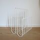 Vintage White Metal Magazine Rack
