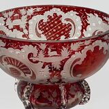 Grande coupe en cristal - Motifs d'animaux, époque 19ᵉ siècle