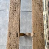 Pair of antique farm benches