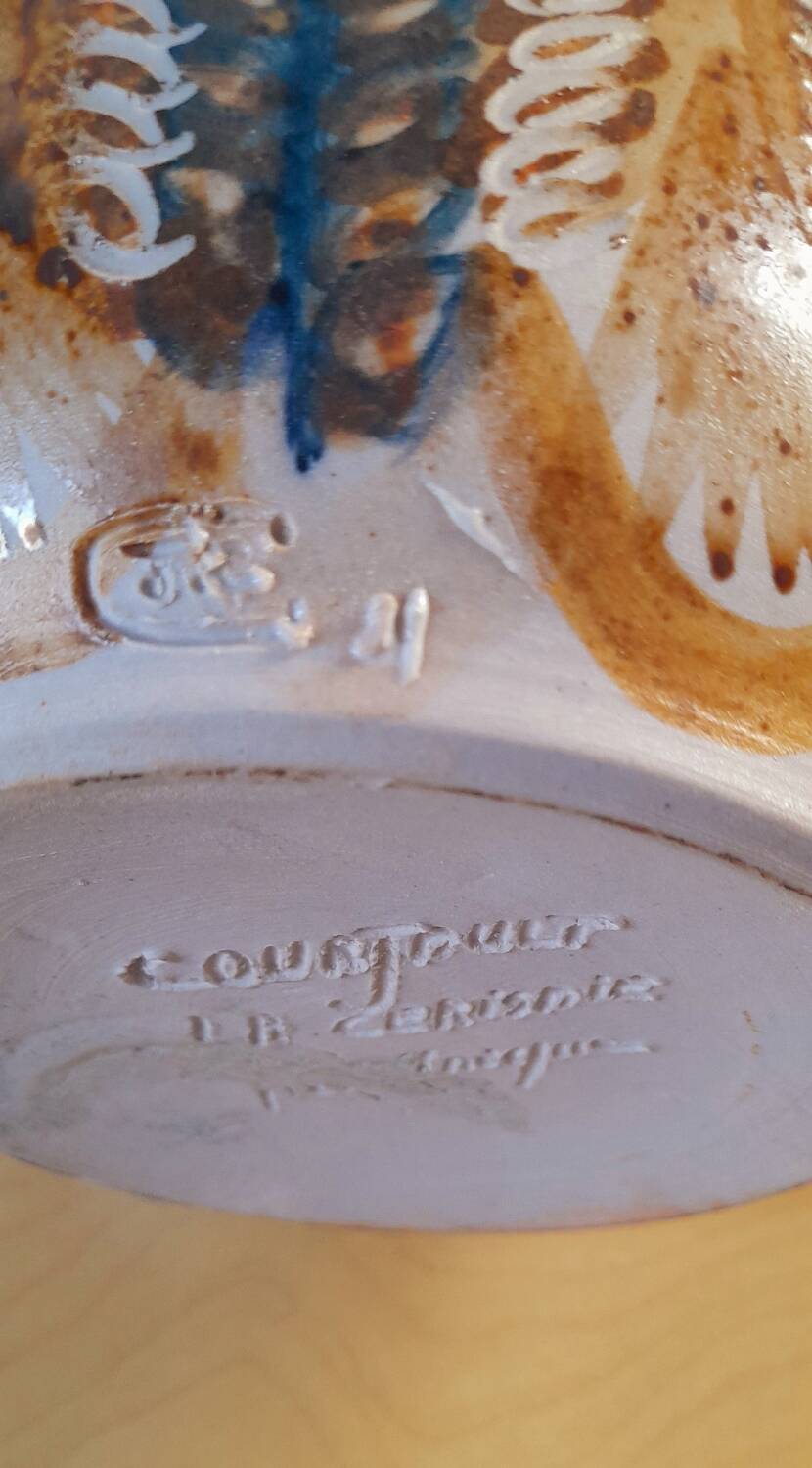 Courjault ceramic vase from the 60s