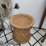 Bamboo pouf and rope