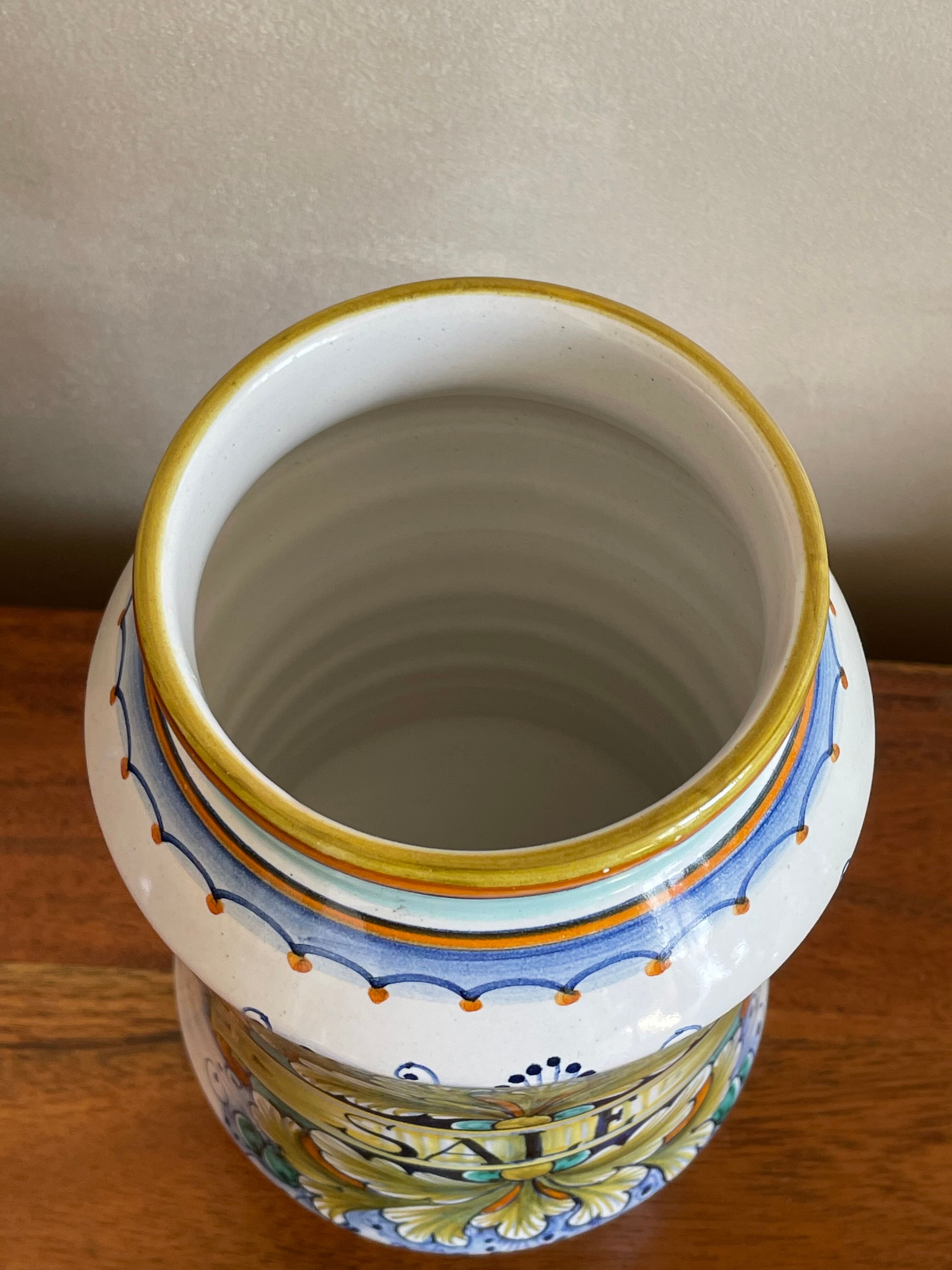 Apothecary pot Italy salt decoration hand