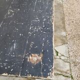 Old patinated bistro table with one drawer - 1m20