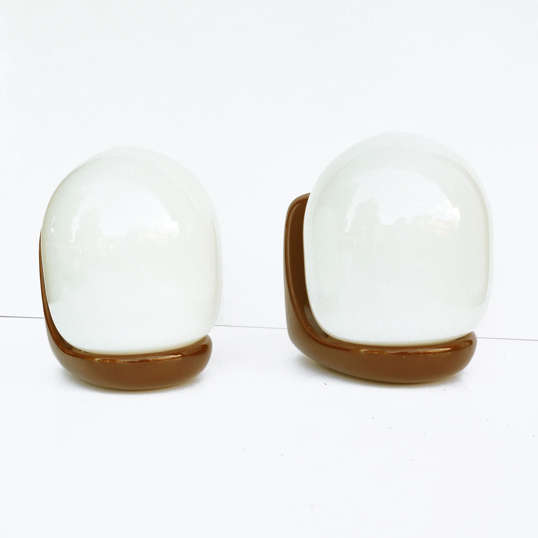 Pair of wall lamps, type Ł-1, designed by K. Łaszkiewicz, W. Kościan, Poland, 1980s