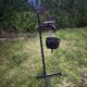 Wrought iron decoration rooster candlestick and plant holder