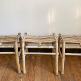 Small bamboo bench