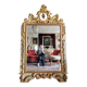 Italian mirror from the Napoleon III period in painted and gilded wood