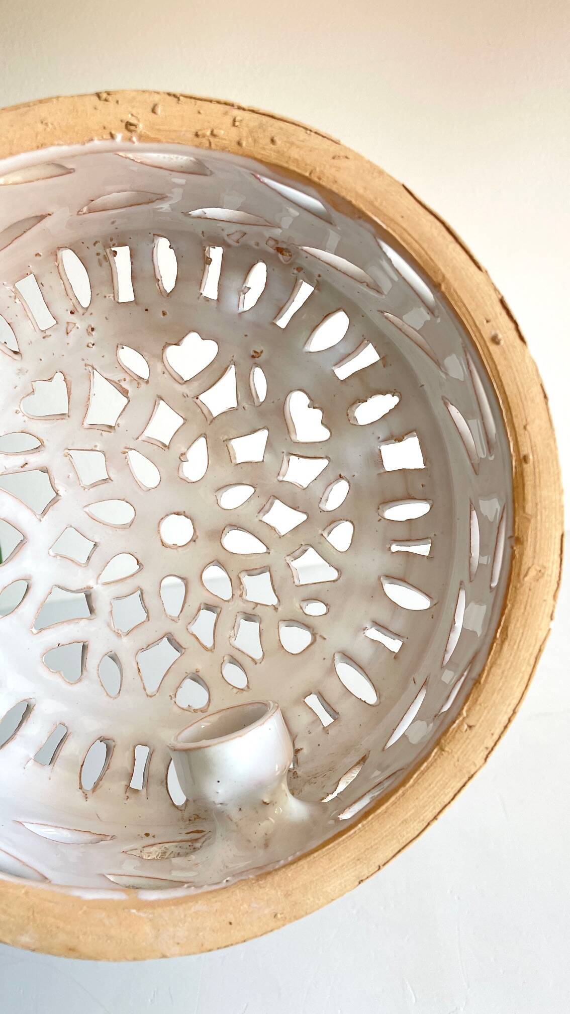 Handcrafted ceramic wall light