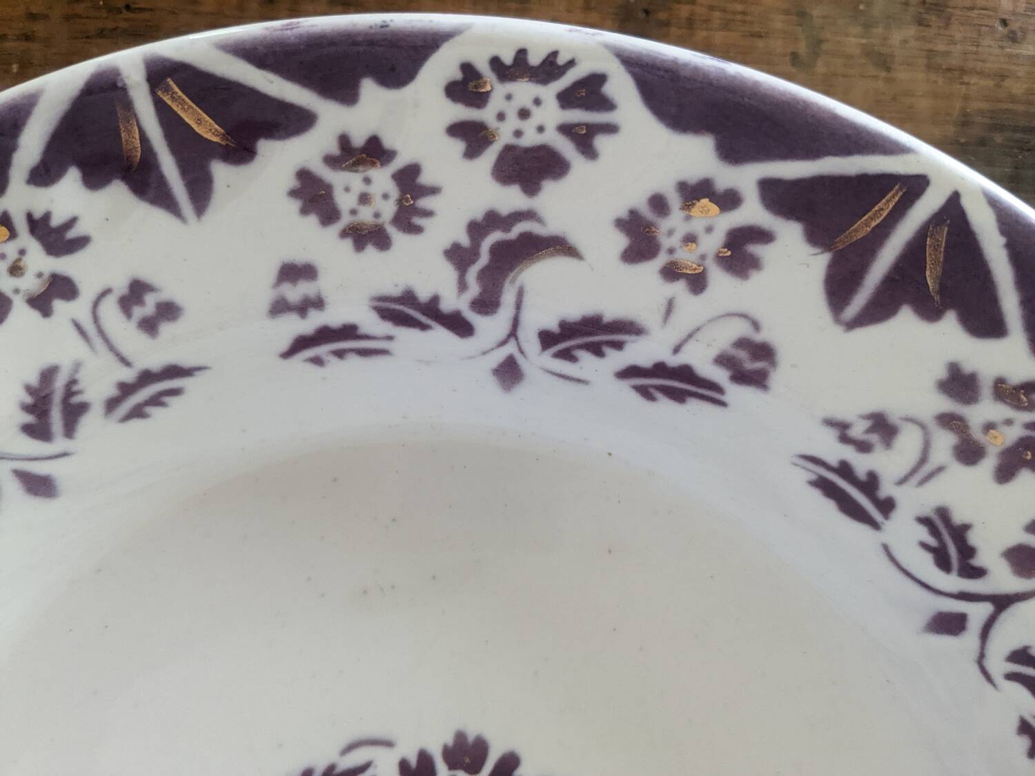 Digoin Sarreguemines dish purple