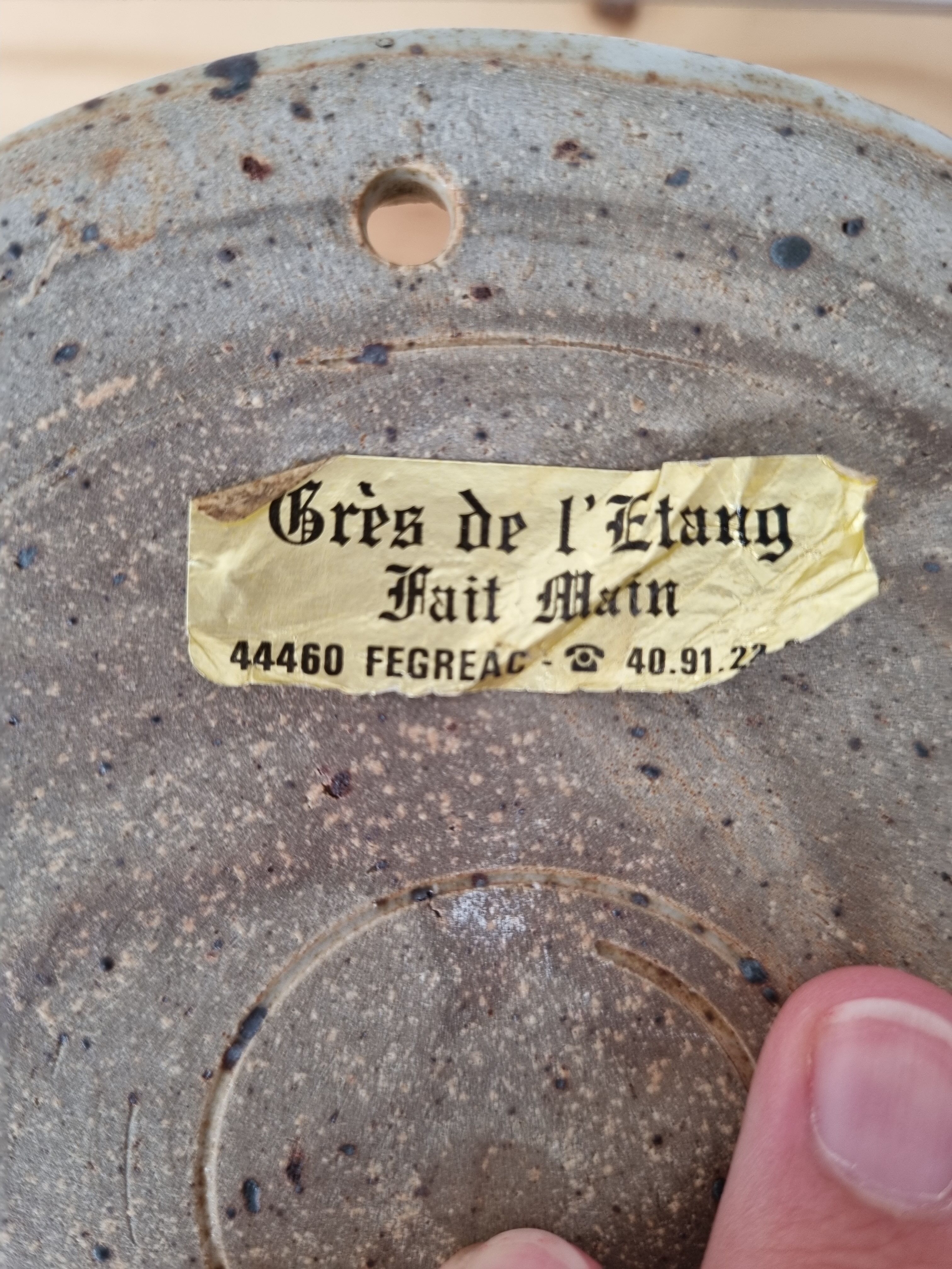 Handmade vintage sandstone wall vase