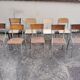 Set of 9 mismatched old school chairs