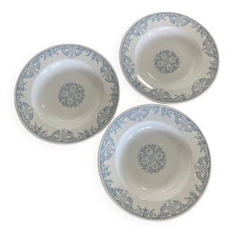 3 soup plates KG Lunéville Kellermann