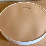 Vintage Belgian white round mirror