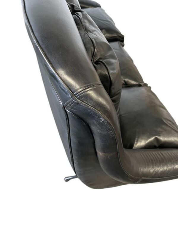 Canapé danois vintage noir / fauteuil / canapé ESA