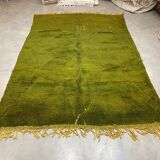 Green mrirt wool carpet - 210 x 310cm