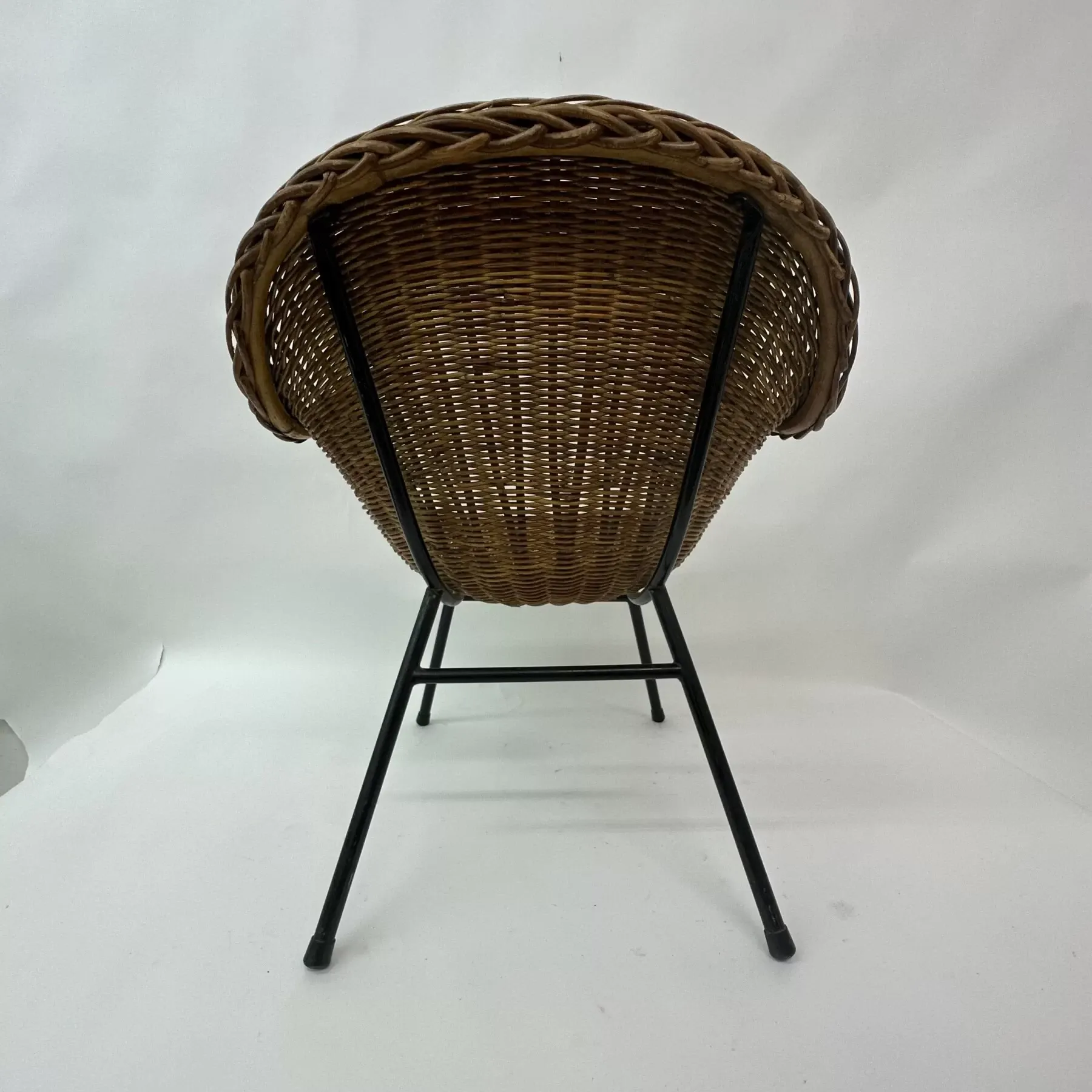 Mid-century design wicker chair, 1950s