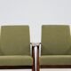 Pair de fauteuils scandinave mid century bouclette verte