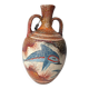 Hand-painted Greek vase - dolphin decoration - reproduction of an amphora from 1500 BC