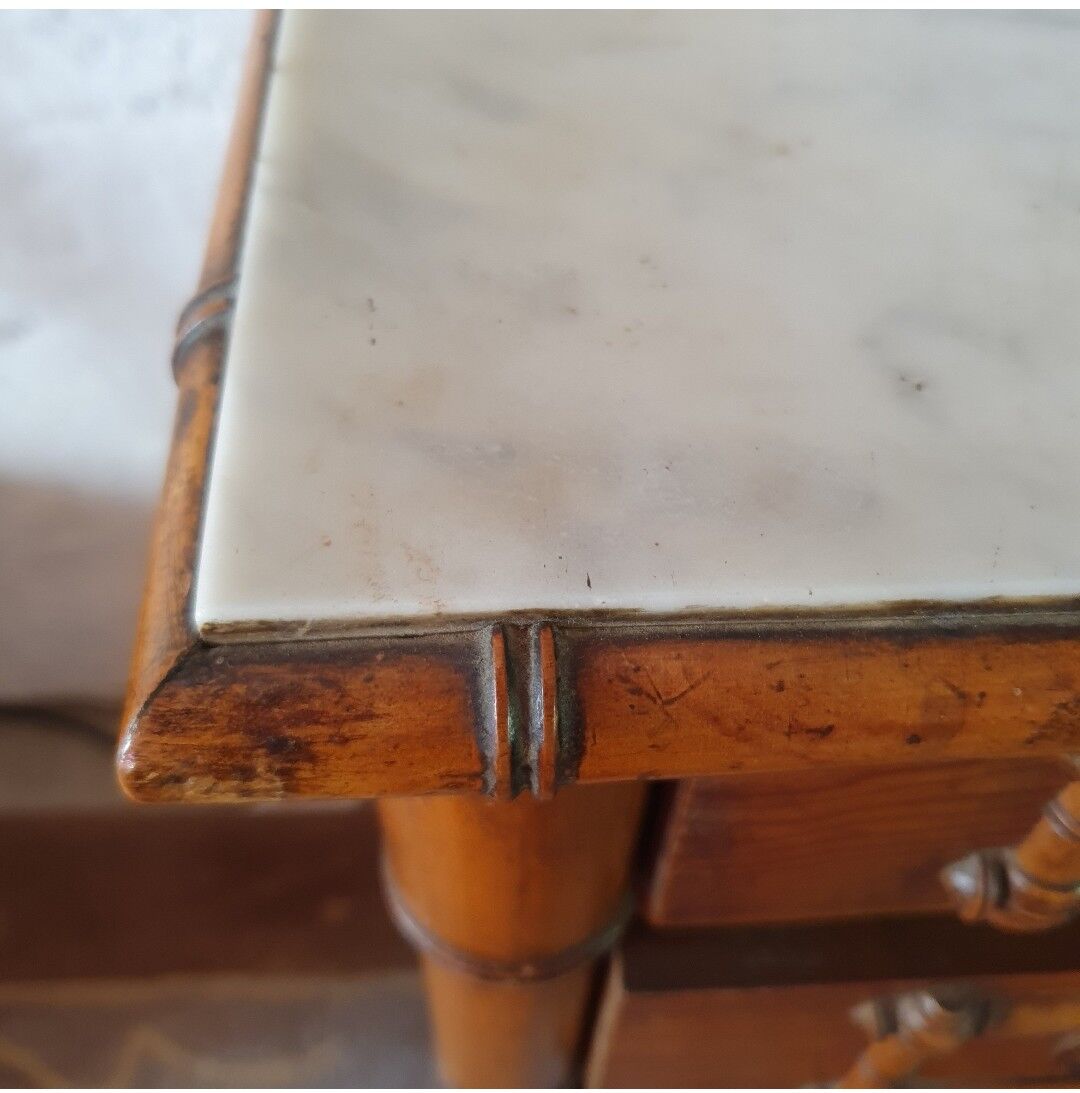 Early 20th-century commode in bamboo pitchin style.