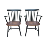 Pair of old wood armchairs