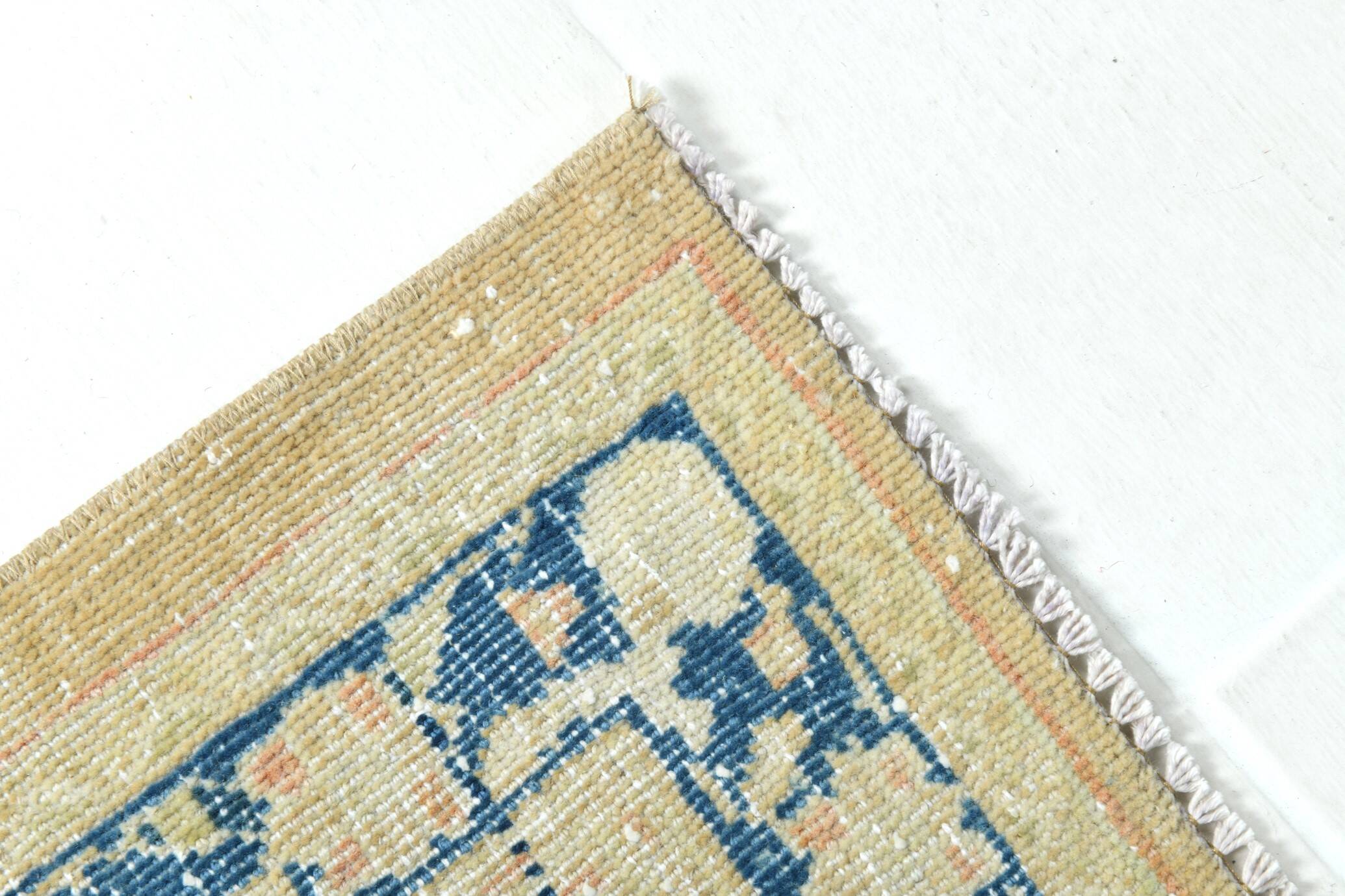 10x13 Blue & Peach Floral Antique 55s Persian Rug, 301x388Cm