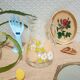 Carafe patterns flowers in glass -vintage