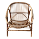 Fauteuil coquille en rotin & bambou années 60-70