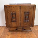 Art deco small cabinet with marble top