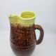 Pichet Pottery from Accolay in glazed ceramic, Brown and Yellow, France 1970.