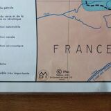 Old vintage school map MDI 1966 Belgium Luxembourg benelux