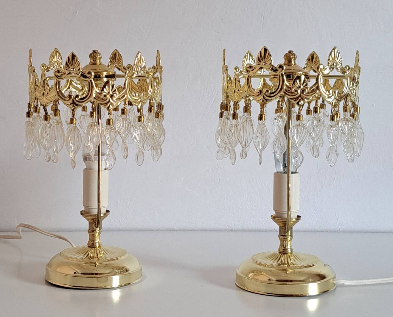 Pair of bedside lamps