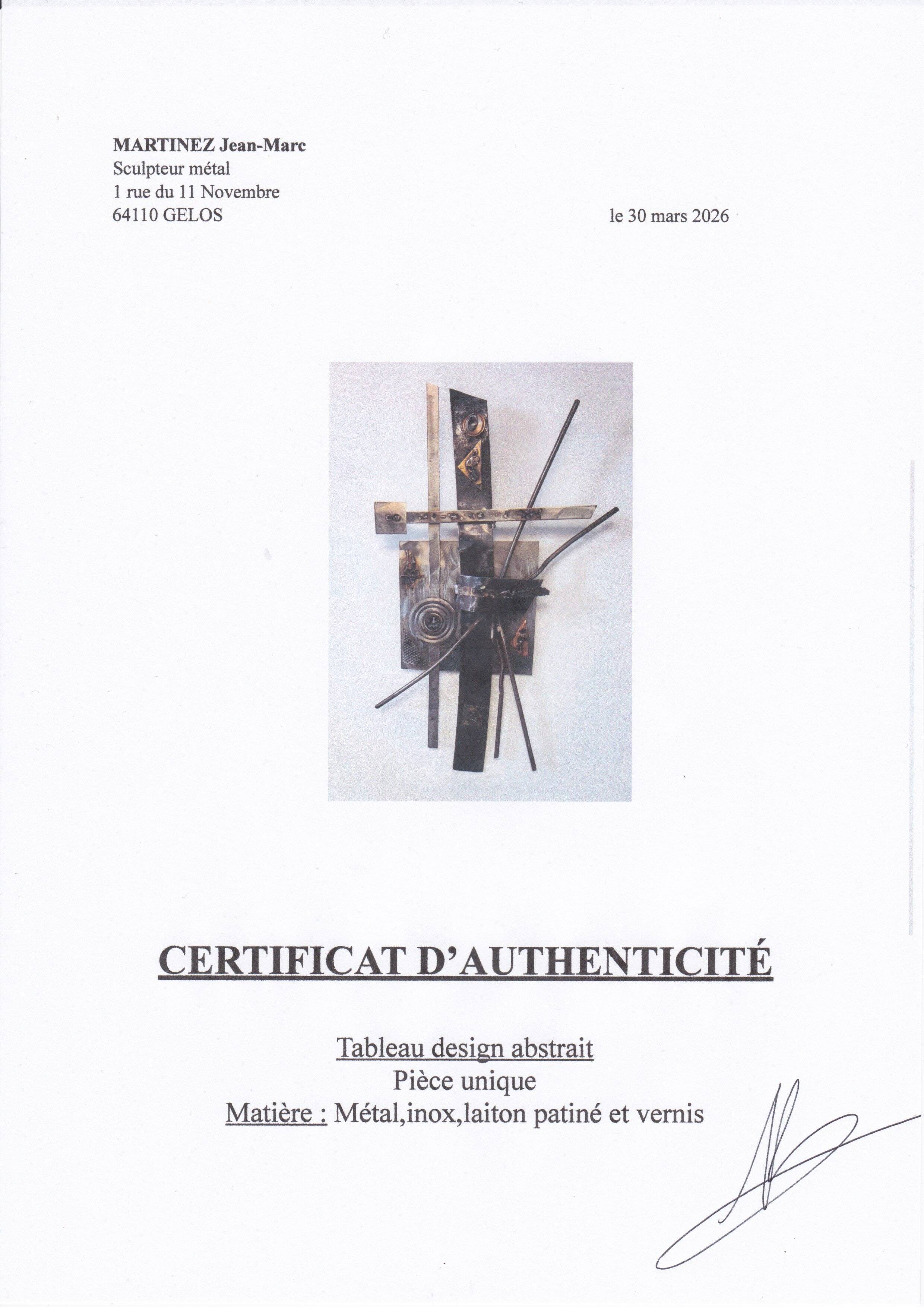 Wall sculpture Jean Marc Martinez