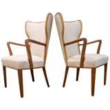 Art Deco lounge chairs Swedish office furniture, Sweden, 1940s