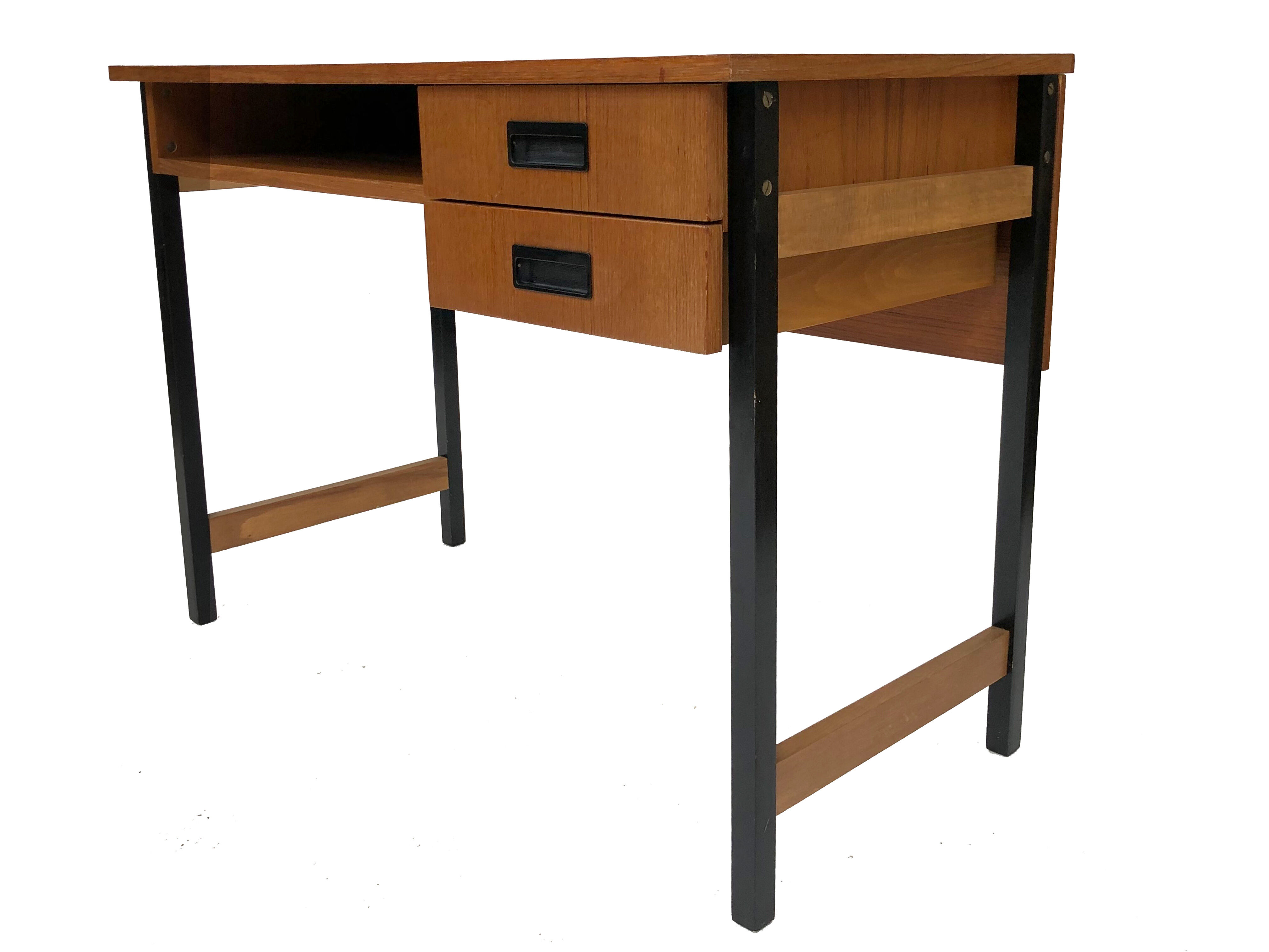 Desk of the 60 years with teak top, dutch