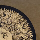 Table by Piero Fornasetti Depicting "Sun King" Louis XIV, made in Italy 1970